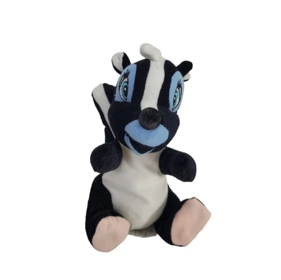 Disney Other - Disney Bambi Skunk Flower Plush Stuffed Animal  Bean Bag Walt Disney Company 6¼"